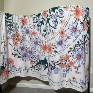 Urban Outfitters Floral Bedding in Orange, Purple, and Green